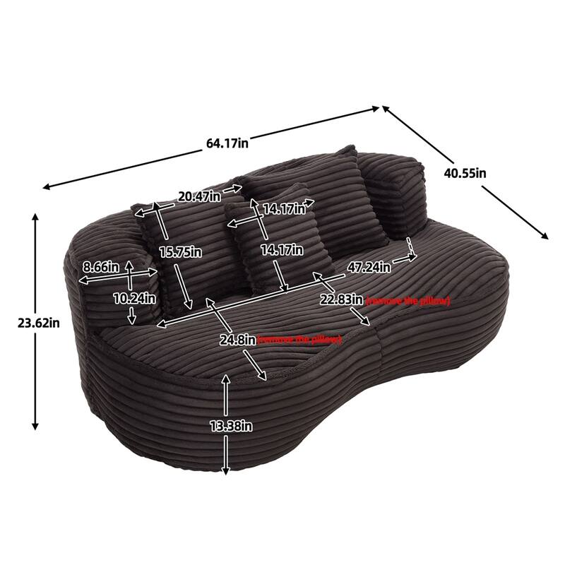 Comfort Lounger High Back Bean Bag Chair