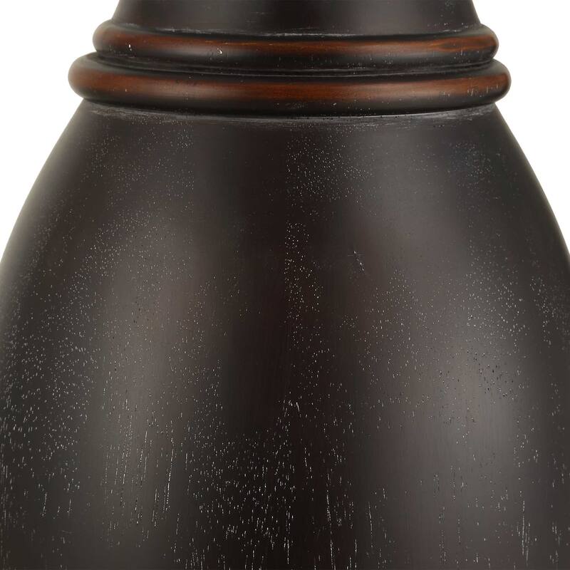 Uttermost Pravin Dark Wood Floor Lamp - 24.5"W x 24.5"D x 64"H