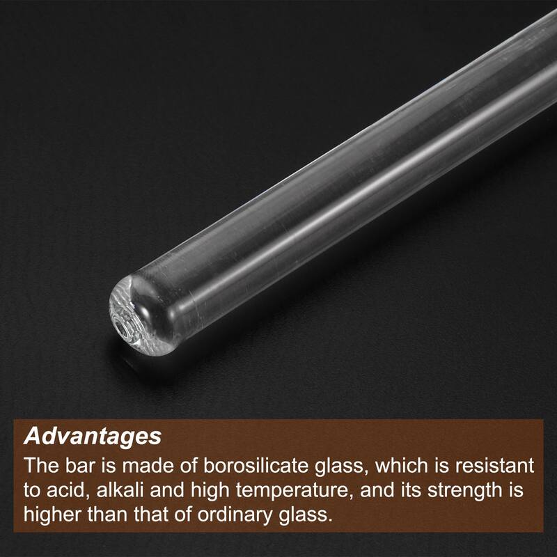 3.3 Borosilicate Glass Stick 12mm Dia Stir Rod Mixing Tools 3Pcs