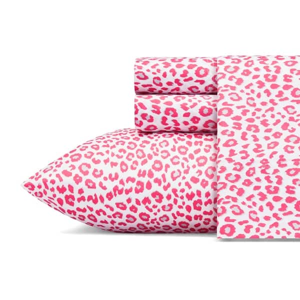 slide 2 of 5, Betsey Johnson Printed Novelty Sheet Sets Leopard - Full