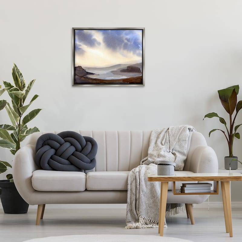 Stupell Dreamy Bay Inlet Horizon Framed Floater Canvas Wall Art Design By Ashley Davis