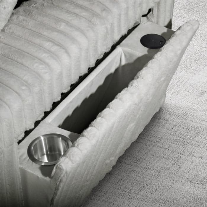 Modern U-Shaped Sectional Sofa Bed with Storage Chaises, USB Port, Wireless Charger and Pillows