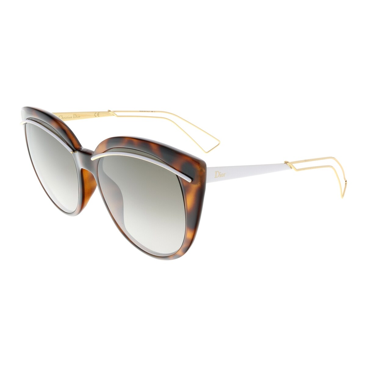 Shop Dior Diorliner Havana Rose Gold Cateye Sunglasses 56 18 145