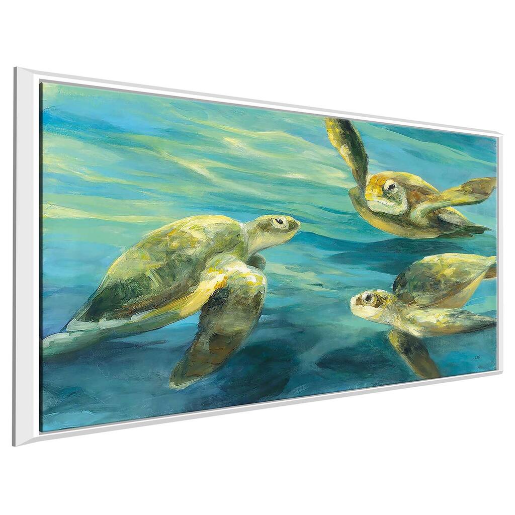 "Sea Turtles" Print on Floating Canvas