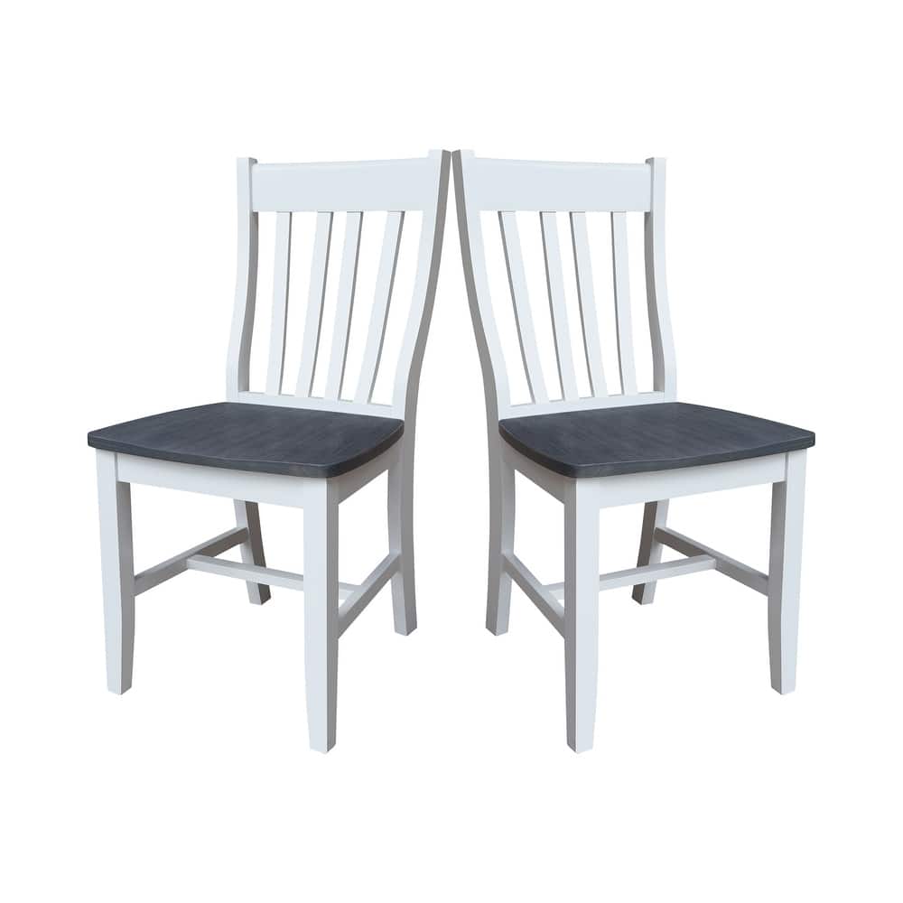 Copper Grove Cafe Solid Wood Curved-Back Bistro Chairs, Set of 2 – Multiple Finishes