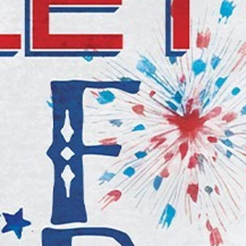 HomeRoots 36" Red White And Blue Solid Wood Let Freedom Ring Porch Sign