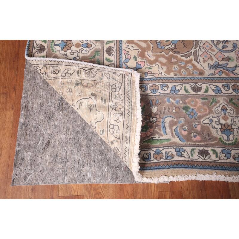 Oriental Tabriz Persian Vintage Area Rug Hand-Knotted Wool Carpet - 8'7"x 11'5"