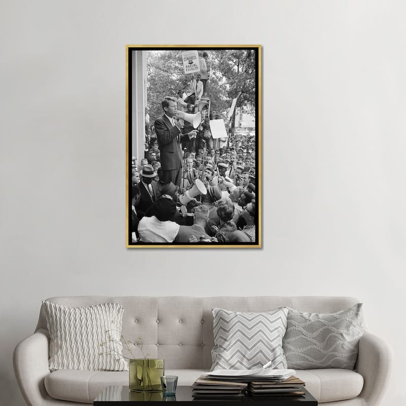 iCanvas "Robert F Kennedy" by Warren K. Leffler Framed Canvas Print