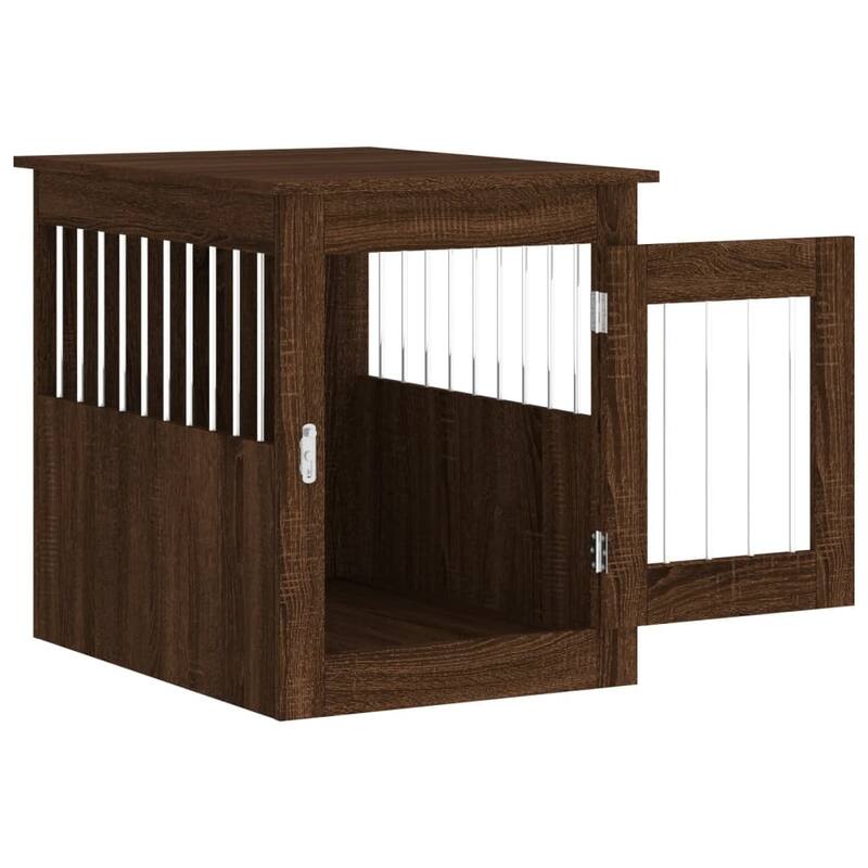 vidaXL Dog Crate with Door Doghouse Puppy Kennel Peg Cage Engineered Wood