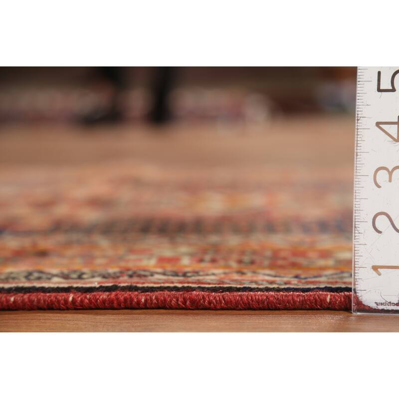 Hand Knotted Oriental 100% Wool Carpet Traditional Tribal Oranges & Rust Shiraz Area Rug - 5' 7'' X 3' 5''