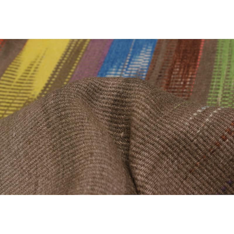 ECARPETGALLERY Flat-Weave Ankara FW Taupe Wool Kilim - 9'9 x 12'10