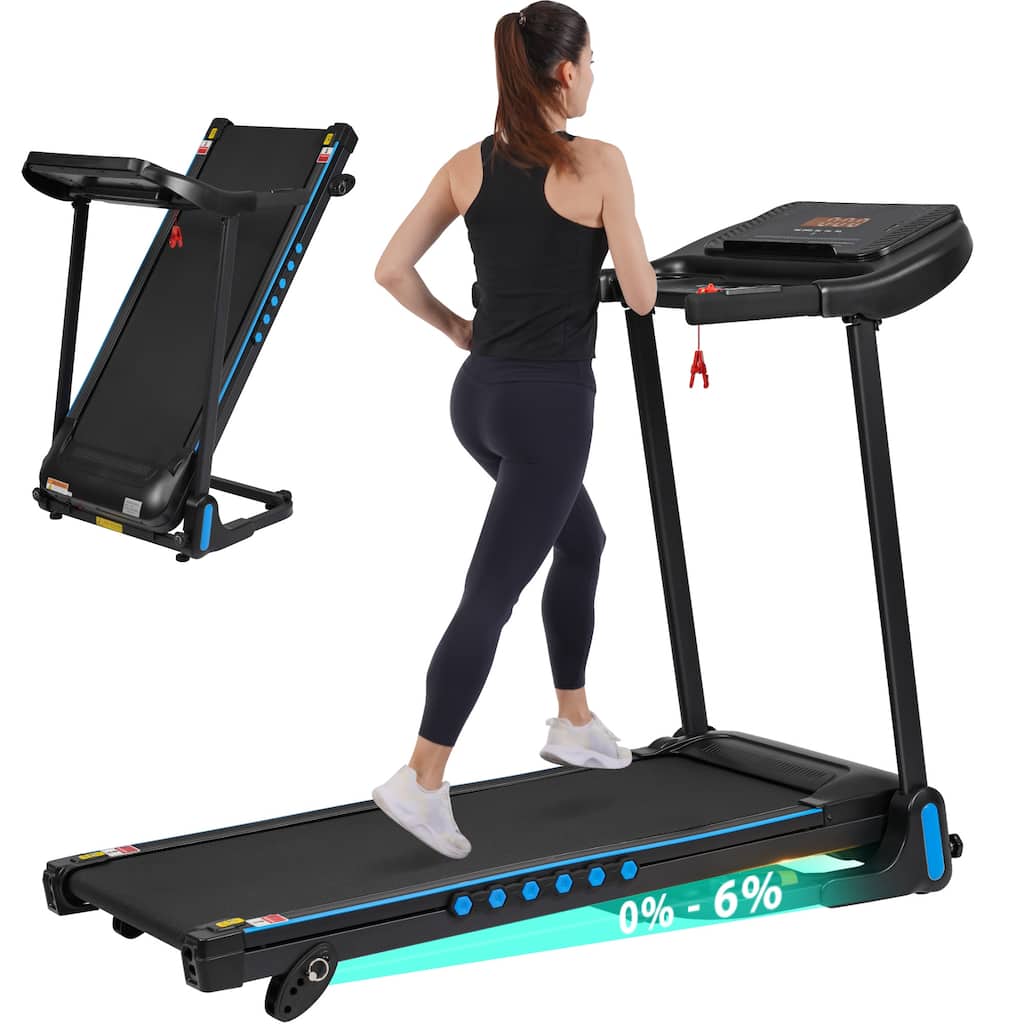 Incline Treadmill for Running & Walking, 3.0 HP Treadmills, 350 lbs Weight Capacity Hydraulic System Auto-Folding Treadmill
