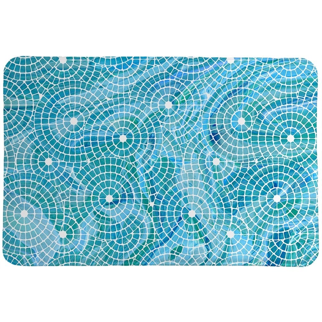 Coastal Mosaic Tiles Memory Foam Rug