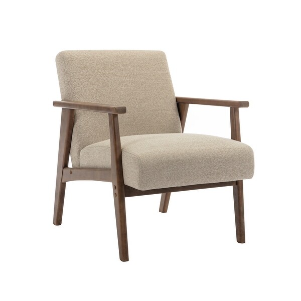 Porthos Home Laleh Fabric Accent Chair with Rubberwood Legs