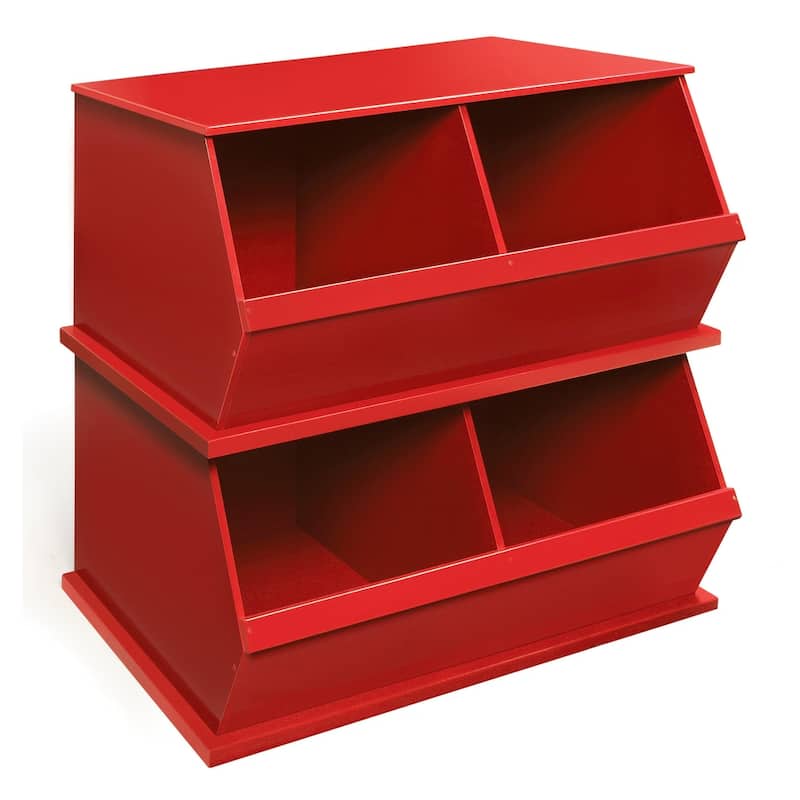 Badger Basket Two Bin Stackable Storage Cubby