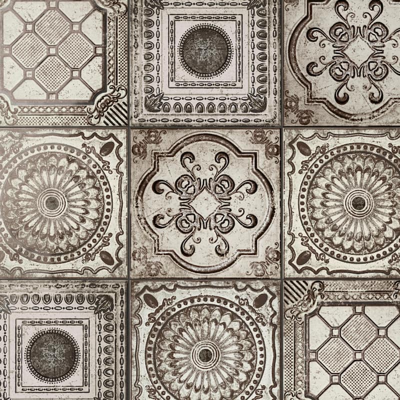 Merola Tile Ritz Anticatto White 7-7/8" x 7-7/8" Ceramic Wall Tile