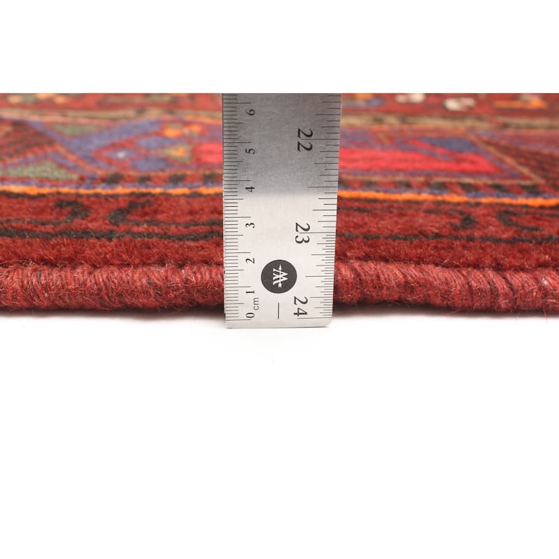 ECARPETGALLERY Hand-knotted Andelz Red Wool Rug - 4'2 x 6'9