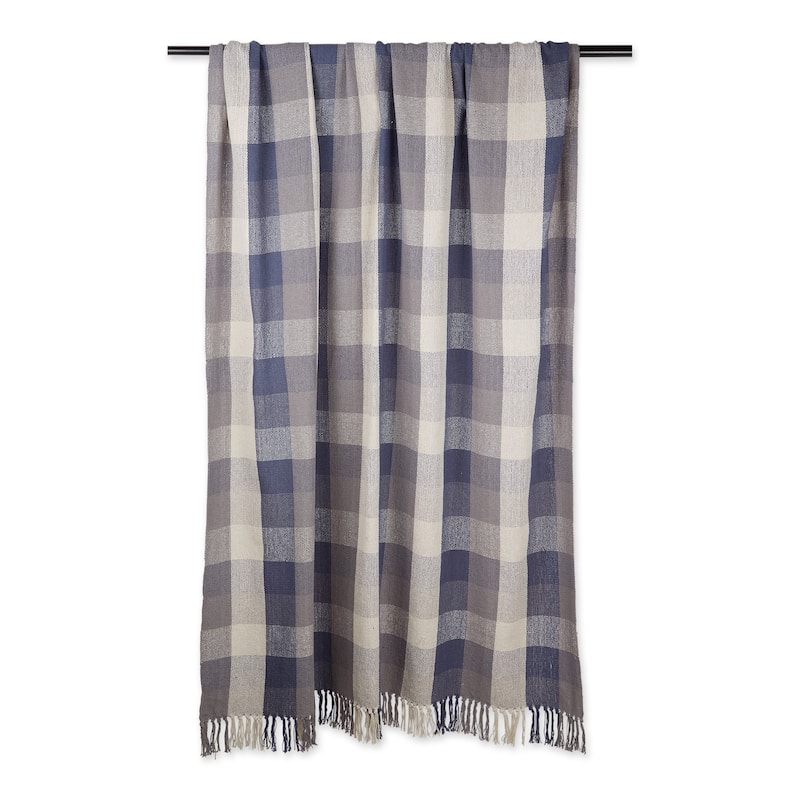 Tri-Color Check Throw