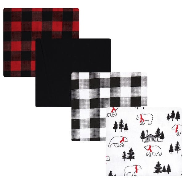 slide 1 of 1, Hudson Baby Infant Boy Cotton Flannel Receiving Blankets, Buffalo Plaid Bear, One Size - Buffalo Plaid Bear - One Size One Size - Buffalo Plaid Bear