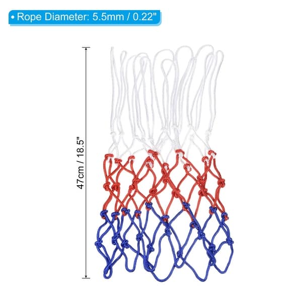 dimension image slide 0 of 2, 4Pcs Basketball Net Replacement, Polyester Basketball Hoop Net Rim Net