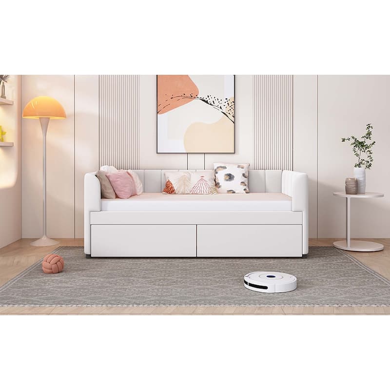 Twin Size Daybed with Ergonomic Design Backrest