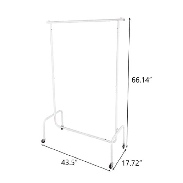 Garment Rack on Wheels, Heavy Duty Clothes Rack Freestanding Closet
