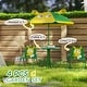 preview thumbnail 4 of 7, Qaba Kids Picnic Table and Chair Set, Outdoor Activity Table with Foldable Chairs, Removable Umbrella, Green