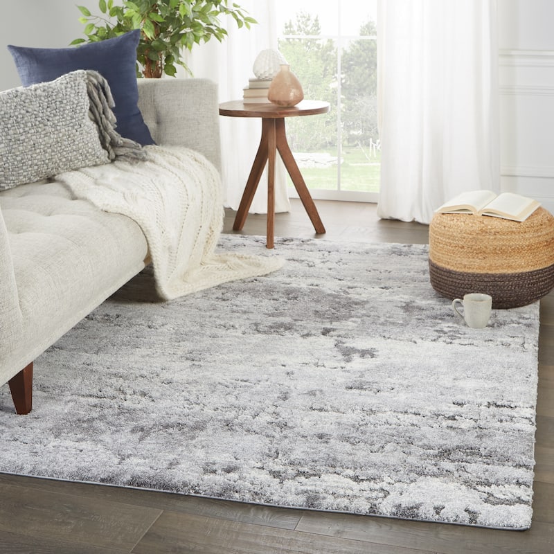 Coen Abstract Gray/ Ivory Area Rug
