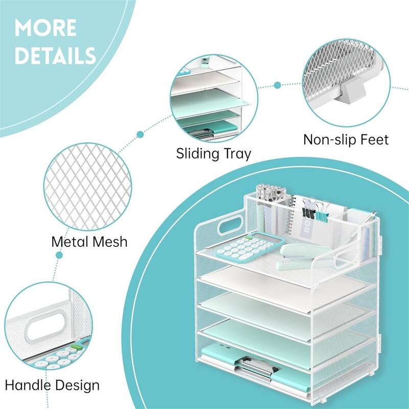 5 Tier Desk Organizer - 13"L x 9.25"W x 13.38"H