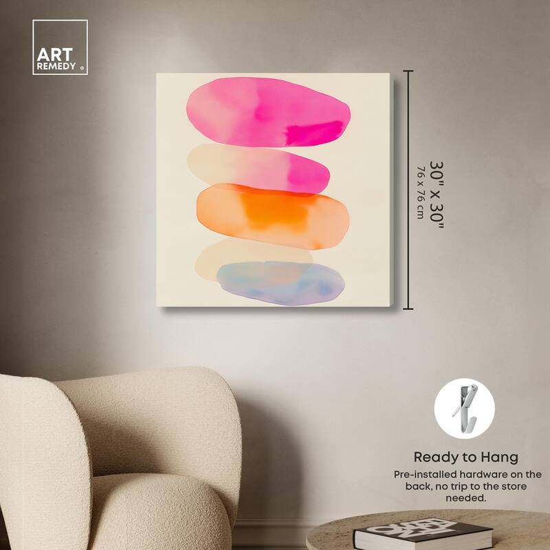 Pebble Palette Canvas by Art Remedy, Gallery Wrapped