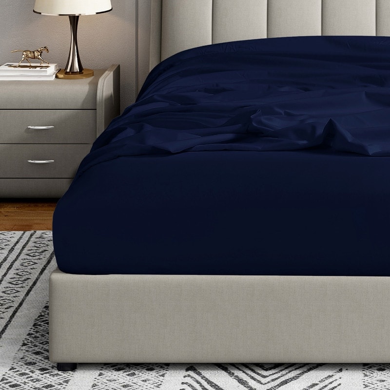Home Essential Double Brushed Microfiber 14" Standard Pocket Fitted Sheet