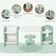 preview thumbnail 14 of 25, Qaba Kids Table and Chair Set, Storage Desk with Bookshelf for Study, Crafts, and Homeschooling