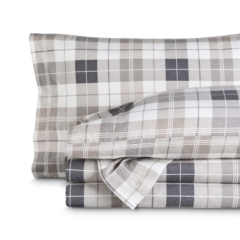 Bare Home Cotton Flannel Sheet Set - Velvety Soft Heavyweight