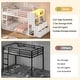 preview thumbnail 34 of 41, Twin Size Low Loft Bed 6 Fabric Storage Drawers LED Lights Twin Over Twin Bunk Bed