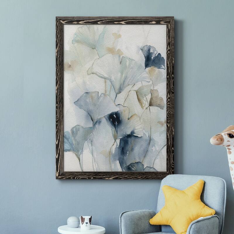 Indigo Ginkgo I-Premium Framed Canvas - Ready to Hang