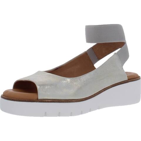 Corso Como Womens Beeata Wedges Leather Ankle Strap