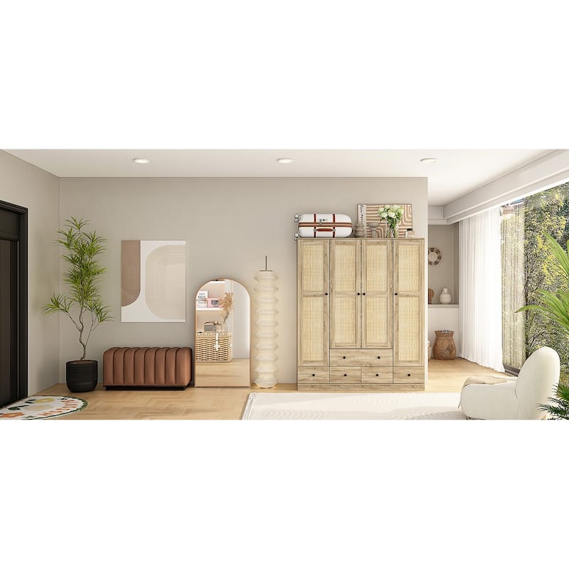 Bedroom Armoire Closet Armoire Wardrobe Closet Clothing Rod Drawer