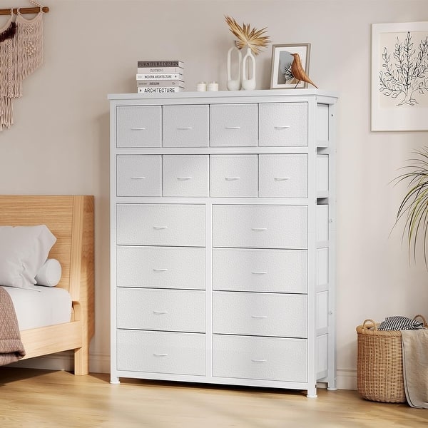 Tall Dresser for Bedroom with 16 Fabric Storage Drawers - Bed Bath & Beyond - 41967295 Tall Dresser for Bedroom with 16 Fabric Storage Drawers - Bed Bath & Beyond - 41967295