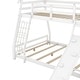 preview thumbnail 8 of 27, Kid Friendly Twin over Queen House Bunk Bed with Climbing Nets & Ramp