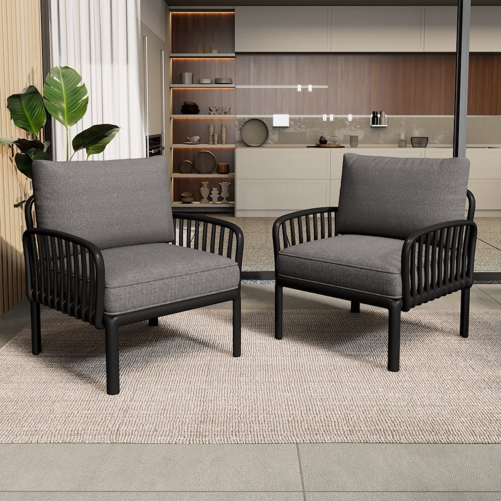 Outdoor Patio Club Chair Set of 2