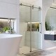 preview thumbnail 14 of 12, Fine Fixtures Frameless Clear Sliding Shower Door With Tempered Glass - Shower Bathroom Door