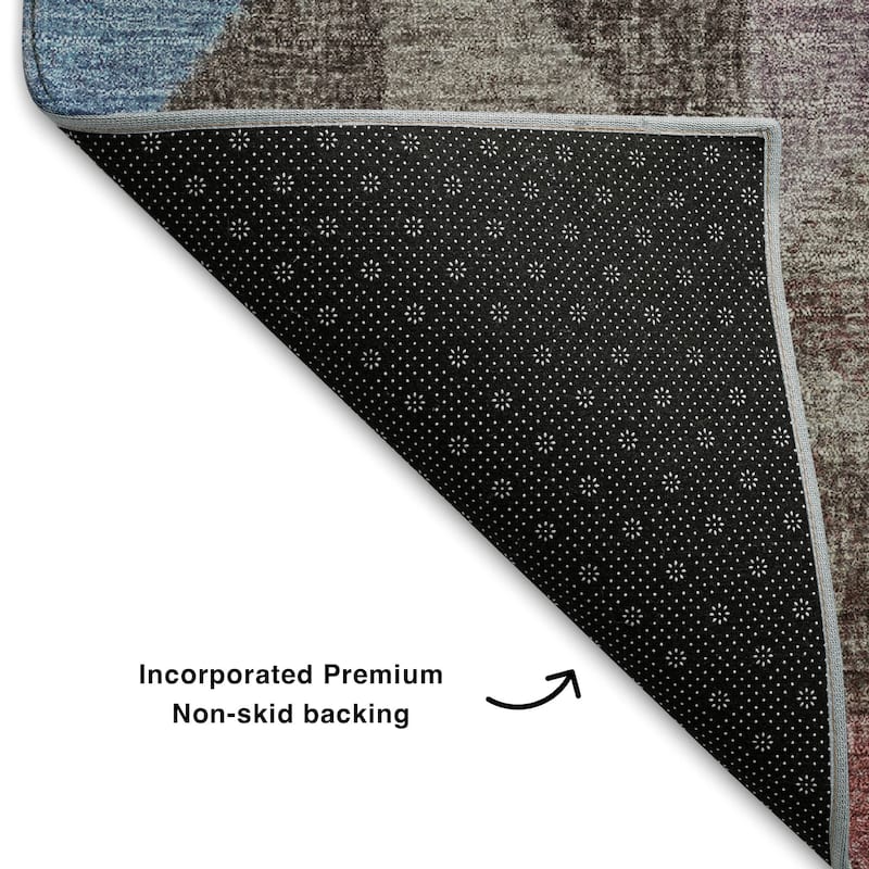 Premium Washable Super Soft Contemporary Mosaic Mayfield Rug