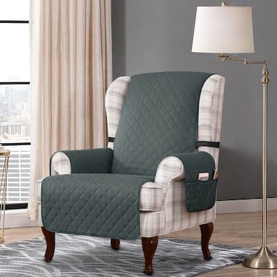 Subrtex Stretch Wing back Chair Sofa Slipcover Furniture Protector