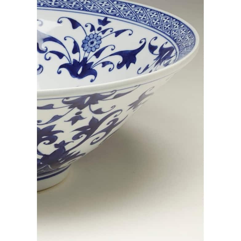 Aa Importing 59817 16 Inch Blue & White Bowl - 6 X 16 X 16 inches