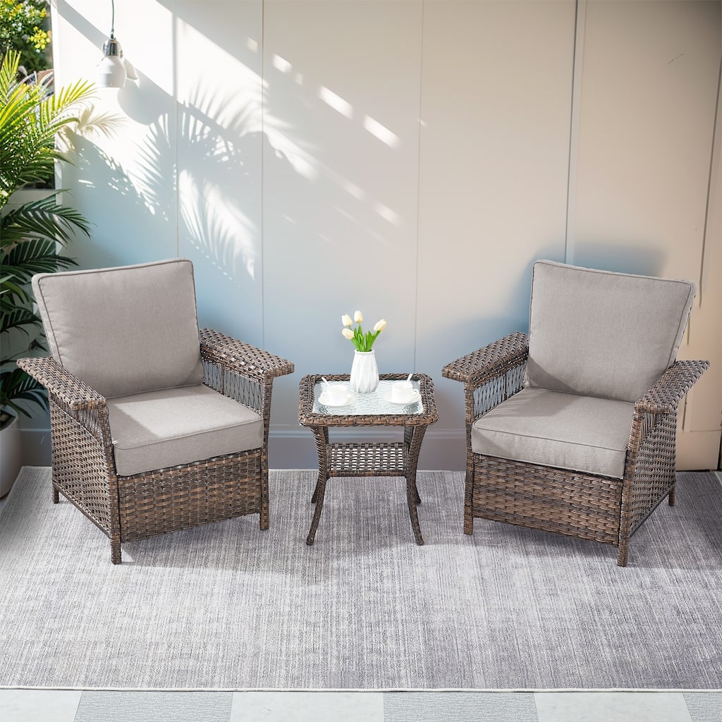 Outdoor Club Chairs with Side Table