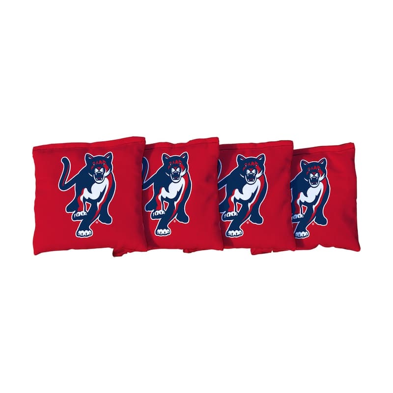 Columbus State Cougars Red Cornhole Bags - All-Weather Resin Filled
