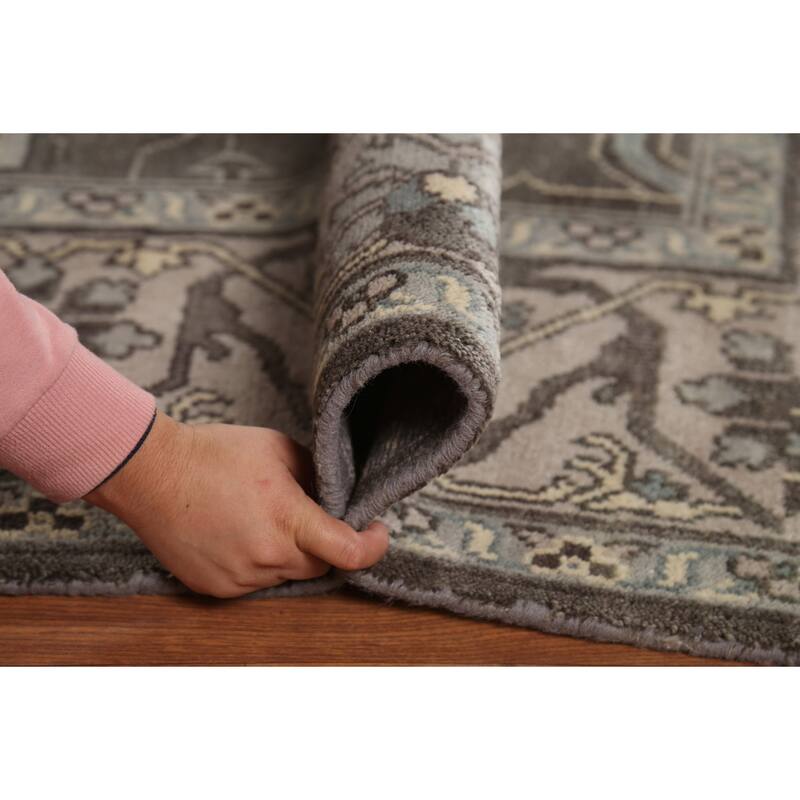 Transitional Oushak Area Rug Hand-Knotted Wool Carpet - 8'2" x 9'10"