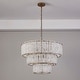 preview thumbnail 9 of 9, KAWOTI 8-light 3 Tiered Glass Chandelier Pendant Lights - W27.75" x H85"