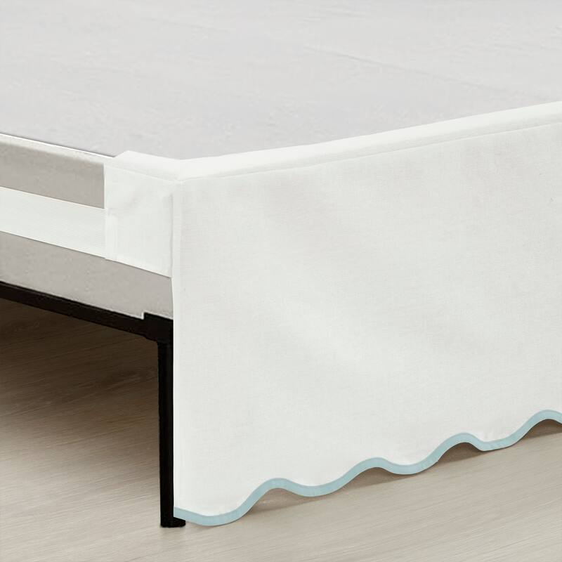 Lush Decor Coastal Chic Scallop Edge Bed Skirt Single