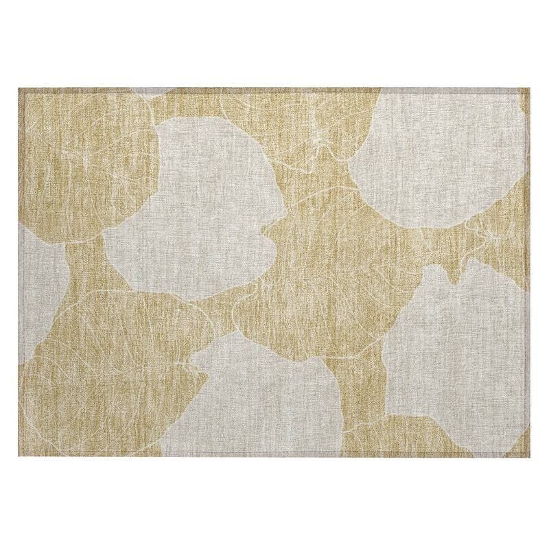 Machine Washable Indoor/ Outdoor Tropical Floral Chantille Rug